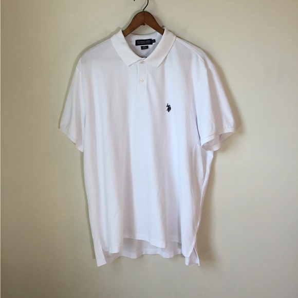 U.S. Polo Assn. Performance Pique White Polo Short Sleeve - Picture 2 of 7